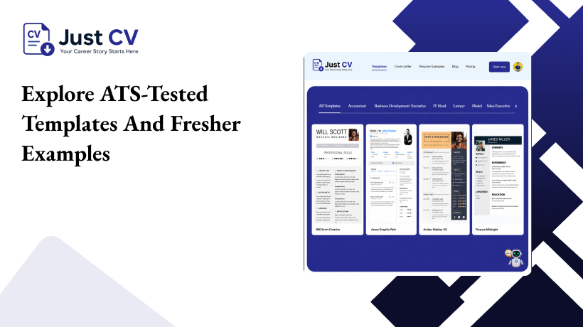 Explore ATS-Tested Templates and Fresher Examples