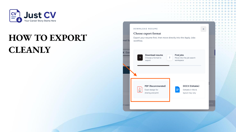 how to export cleanly