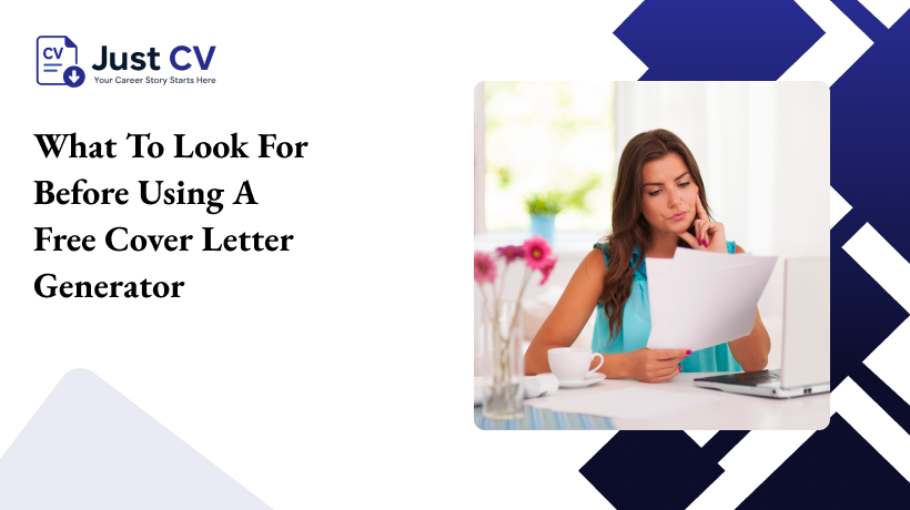 what to look for before using a free cover letter generator