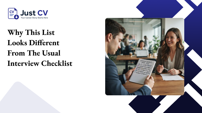 different from the usual interview checklist